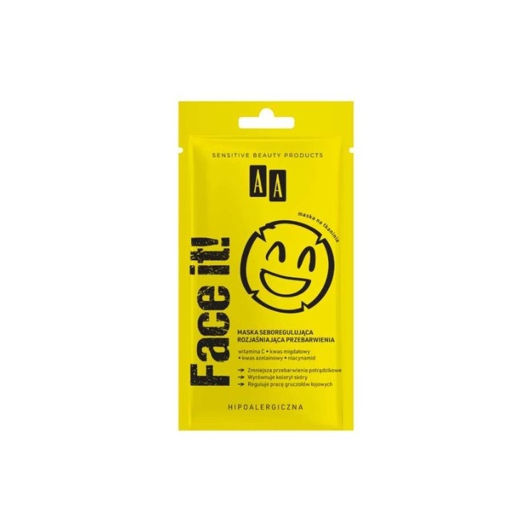 AA Face It talgregulierende Gesichtsmaske, die Verfärbungen aufhellt, 18 ml