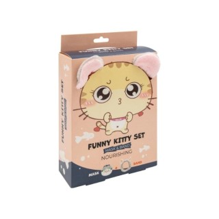 Katzen-Gesichtsmaske + Stirnband-Set