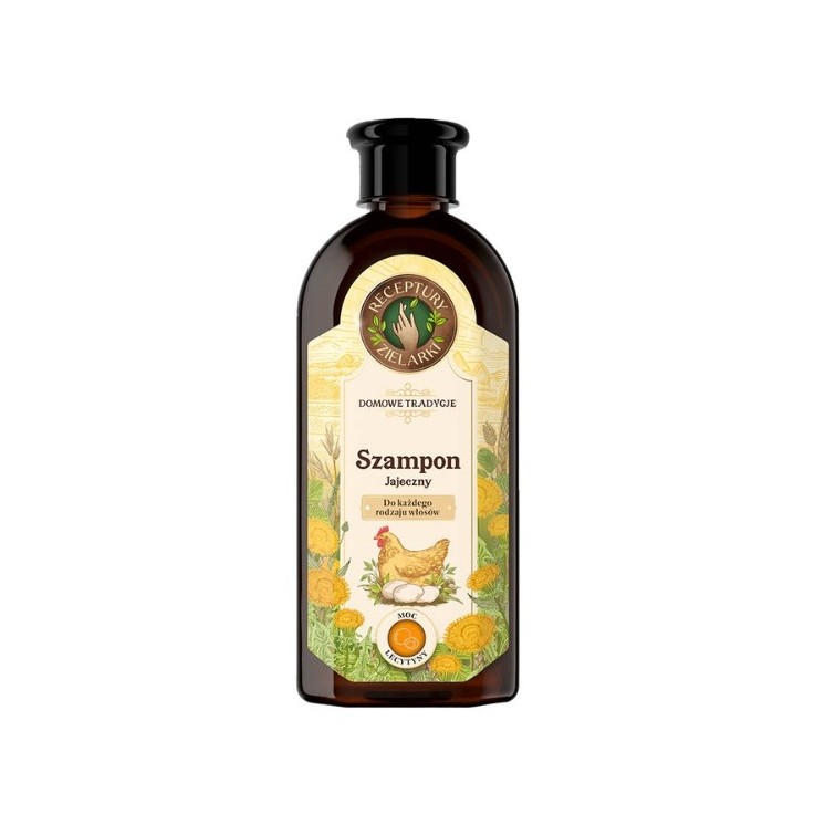 Receptury Zielarki Szampon jajeczny do każdego rodzaju włosów 350 ml