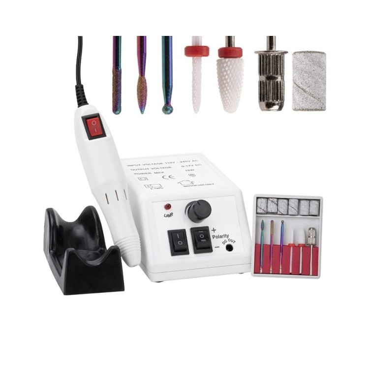 Фрезер manicure 15W з набором фрез No Name DM298, білий