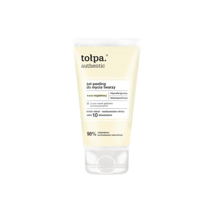 Tołpa Authentic Żel-Peeling Do Mycia Twarzy Z Kwasem Migdałowym 150 ml