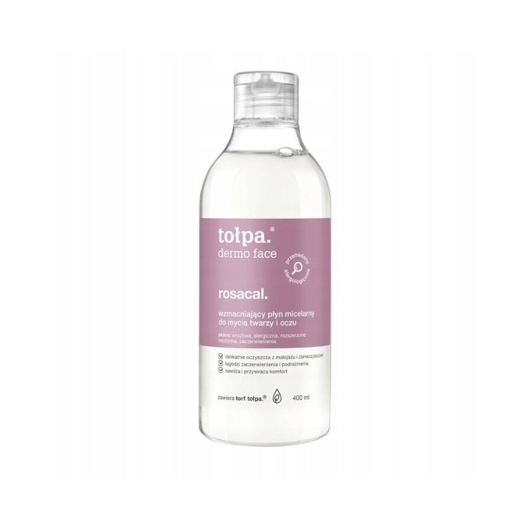 Tołpa Dermo Face Rosacal Wzmacniający Płyn Micelarny do mycia twarzy i oczu 400 ml
