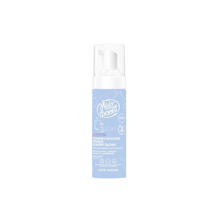 HairBoom O3ZON Wzmacniający ozonowy booster w piance do skóry głowy 140 ml
