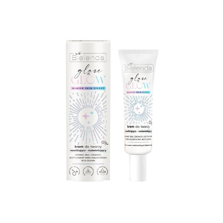 Bielenda Glaze & Glow Krem nawilżająco - rozświetlający glazed skin effect 50 ml