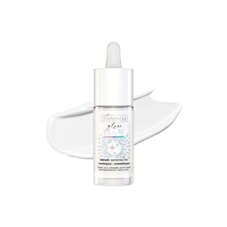 Bielenda Glaze & Glow Ceramic Serum зволожуюча та освітлююча ефект glazed skin 30 мл