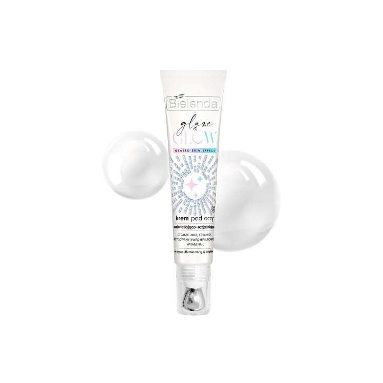 Bielenda Glaze & Glow Krem pod oczy rozświetlająco-rozjaśniajacy glazed skin effect 15 ml