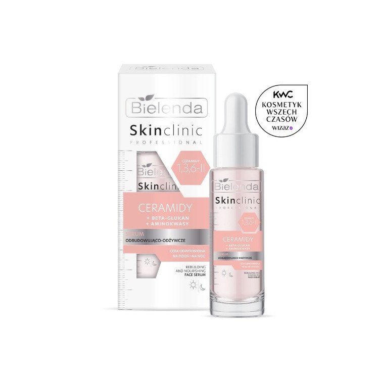 Bielenda SKIN CLINIC PROFESSIONAL Serum odbudowująco-odżywcze CERAMIDY + BETA-GLUKAN + AMINOKWASY 30 ml