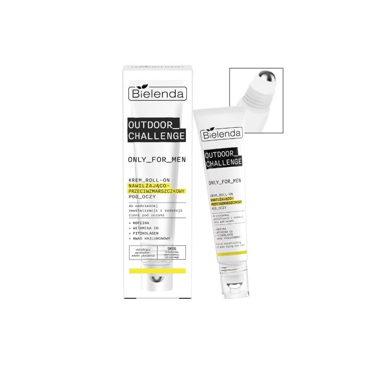 Bielenda Only For Men OUTDOOR CHALLENGE Roll-on зволожуючий крем для очей проти зморшок 15 мл