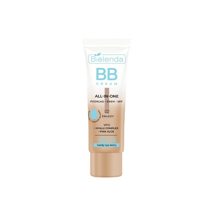 Bielenda ALL IN ONE BB CREAM для всіх типів шкіри відтінок 02 смаглява 30 мл