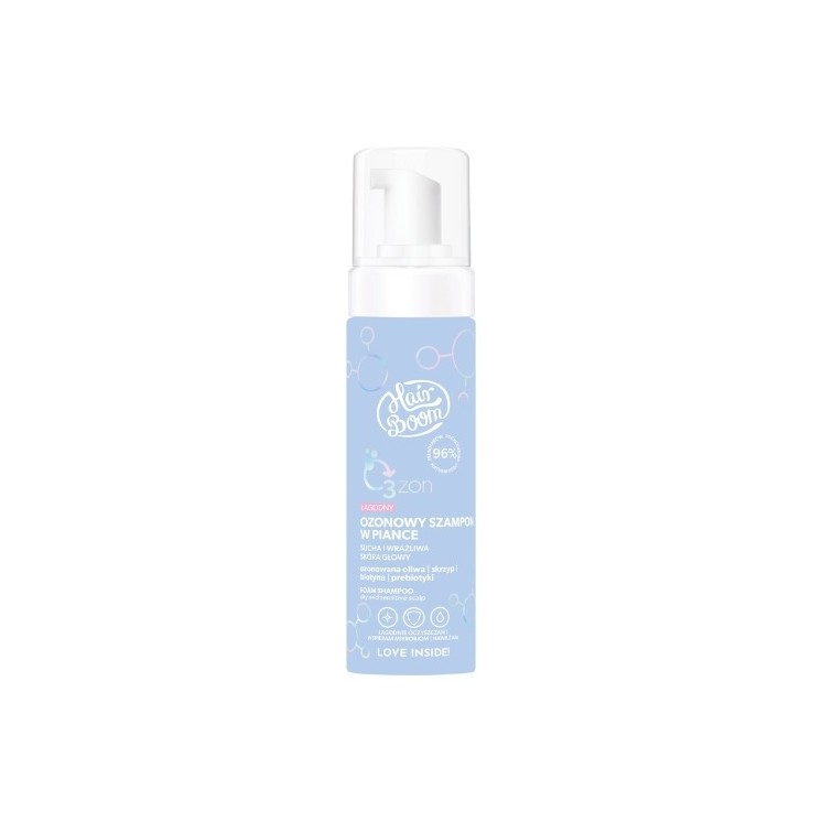 HairBoom O3ZON Łagodny ozonowy szampon w piance 200 ml