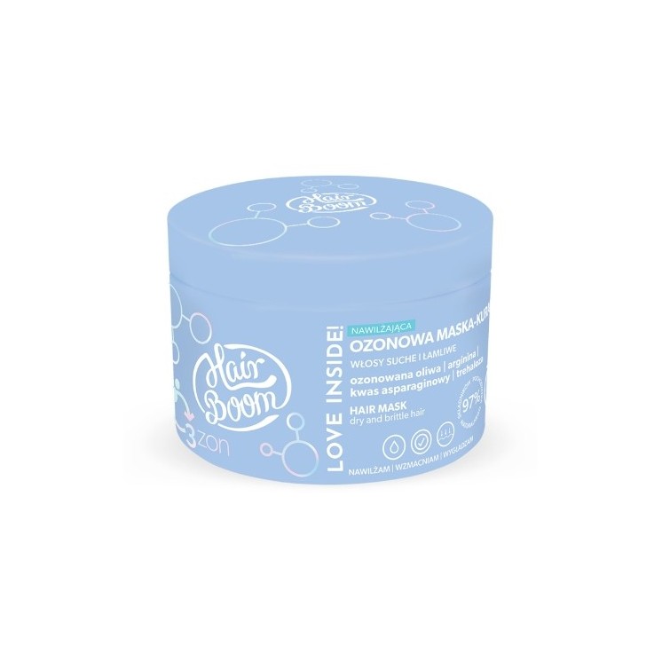 HairBoom O3ZON Nawilżająca ozonowa maska - kuracja do włosów 225 ml