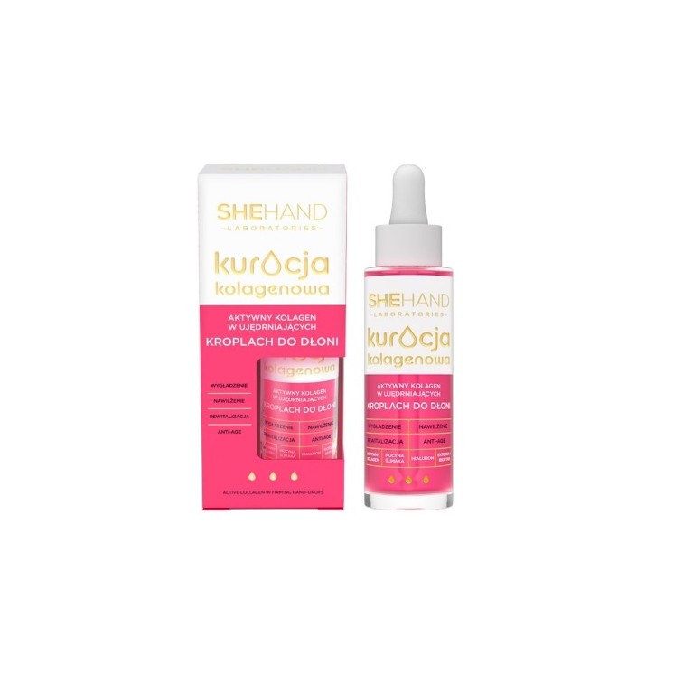 SheHand Kuracja Kolagenowa Aktywny kolagen do dłoni w kroplach silnie ujędrniających 30 ml
