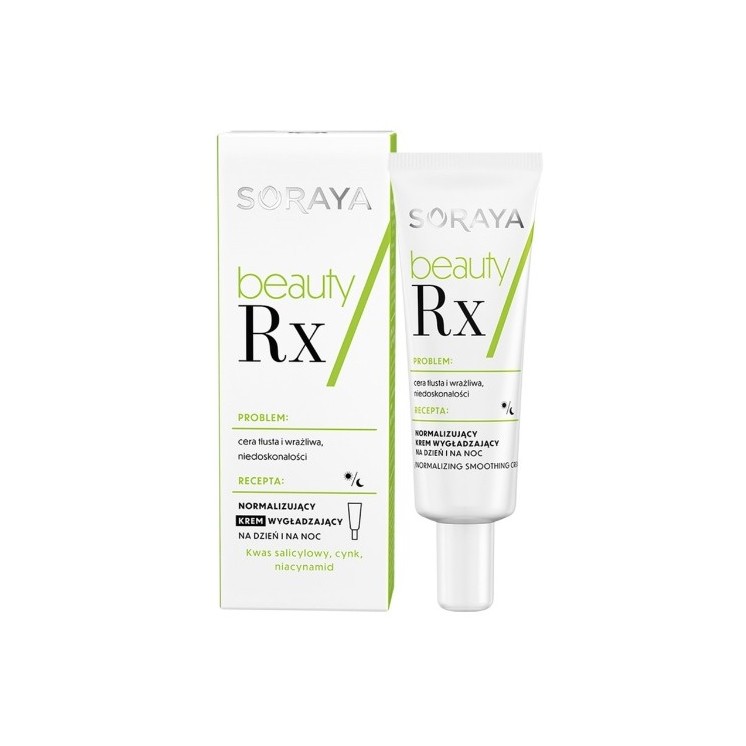 Soraya Beauty RX нормалізуючий розгладжуючий крем для обличчя з кислотами і цинком 50 мл