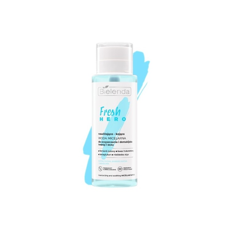 Bielenda Fresh HERO Moisturizing and soothing micellar water for cleansing and removing make-up from the face and eyes 400 ml