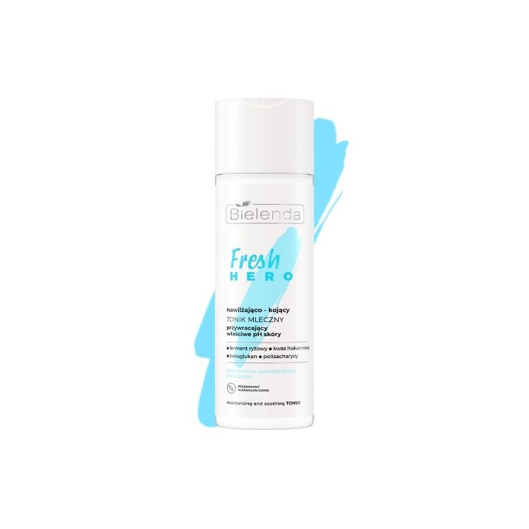 Bielenda Fresh HERO Nawilżająco - kojący tonik mleczny przywracający pH skóry 200 ml