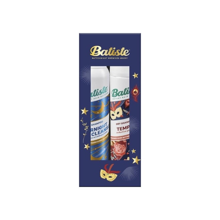 Сухий шампунь BATISTE Christmas Set Tempt Dry Shampoo 200 мл + Overnight Light Cleanse 200 мл