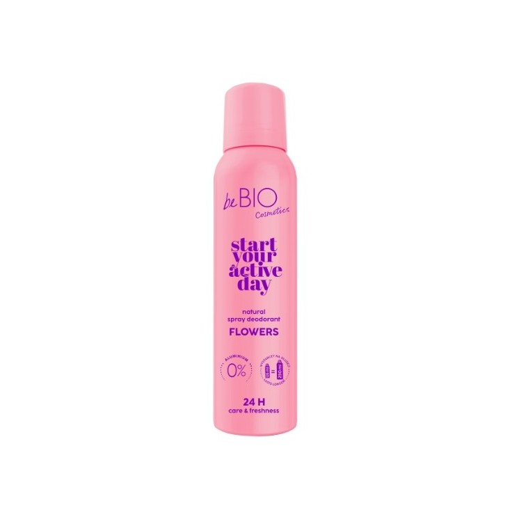 BeBio Start your active day Natural deodorant spray Flowers 125 ml