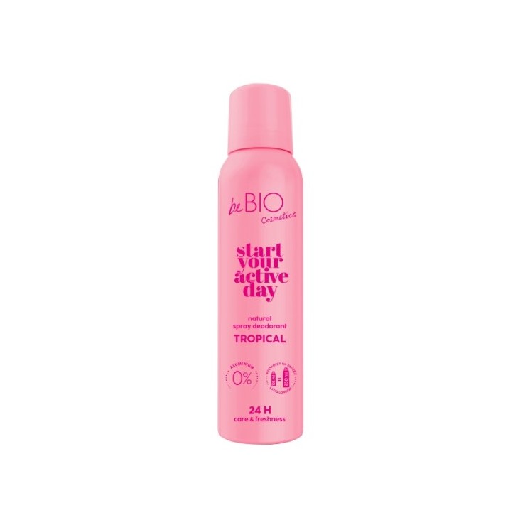 BeBio Start your active day Natural deodorant spray Tropical 125 ml