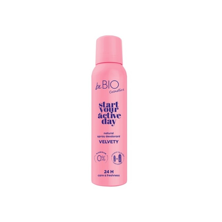 BeBio Start your active day Natural deodorant spray Velvety 125 ml