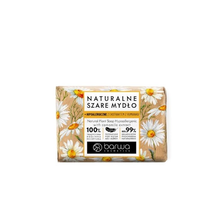 Натуральне сіре мило Barwa з екстрактом ромашки 90 г