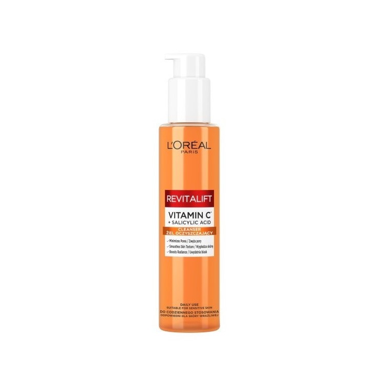 L'oreal Revitalift żel oczyszczający do twarzy z witaminą C i kwasem salicylowym 150 ml