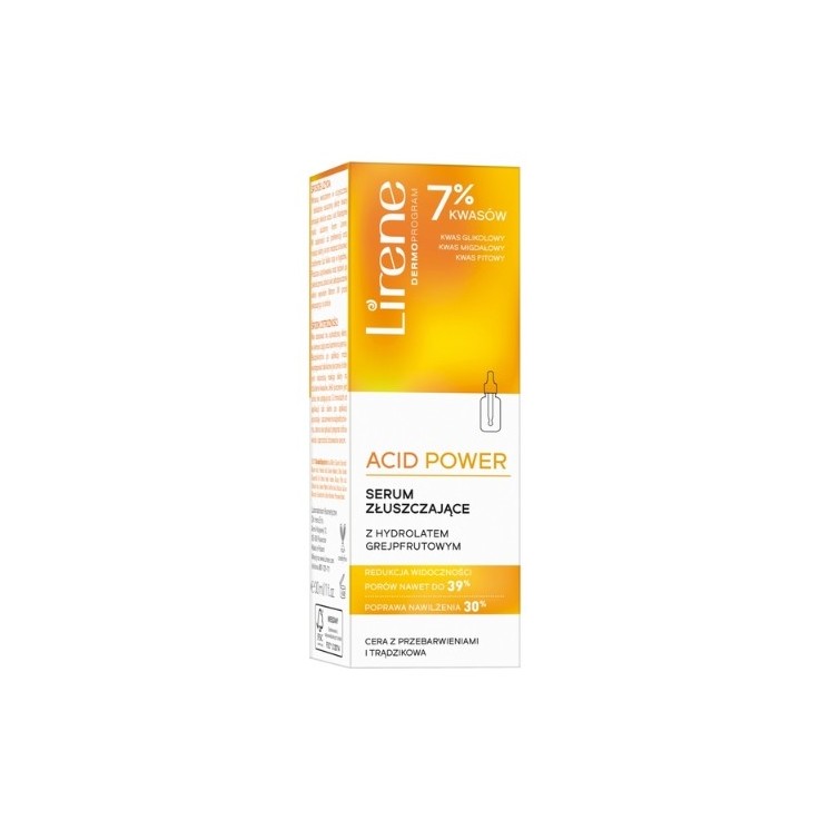 Lirene Acid Power serum złuszczające z hydrolatem grejpfrutowym 30 ml