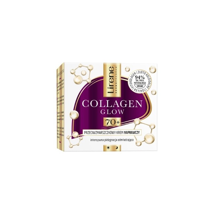 Крем для обличчя Lirene Collagen Glow 70+ відновлюючий проти зморшок 50 мл