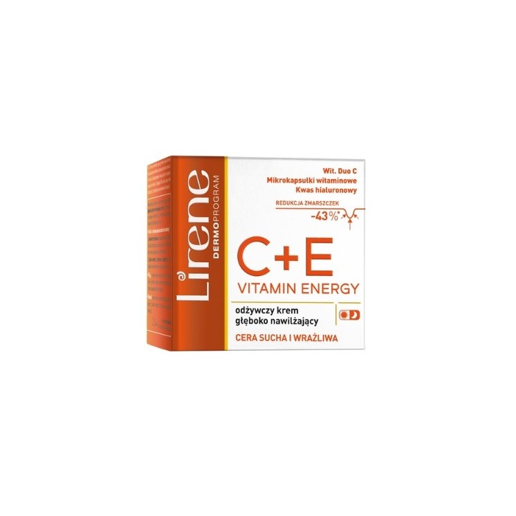 Lirene Vitamin Energy C+E odżywczy krem głęboko nawilżający 50 ml