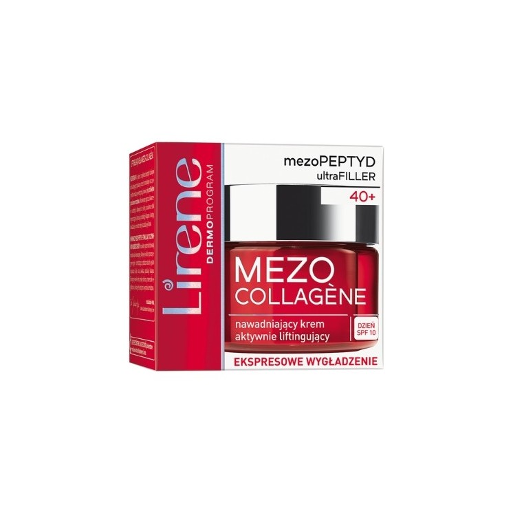 Lirene Mezo Collagene 40+ Nawadniający krem aktywnie liftingujący na dzień Ekspresowe wygładzenie 50 ml