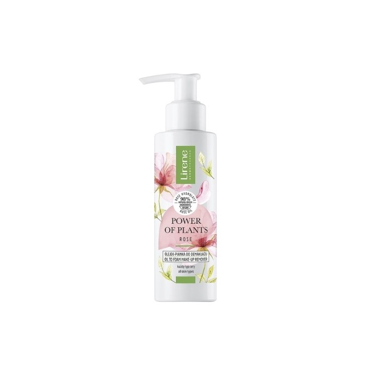 Lirene Power of Plants Make-up-Entfernungsöl-Schaum Rose 145 ml