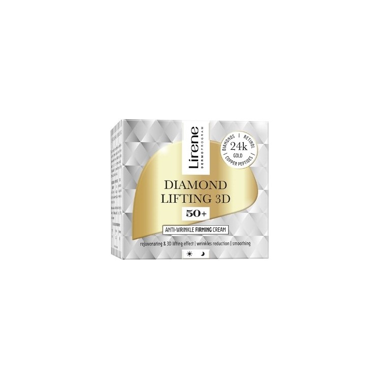 Lirene Diamentowy Lifitng 3D Przeciwzmarszczkowy krem ujędrniający 50+ 50 ml