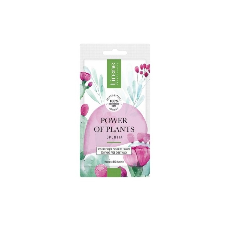 Маска для обличчя Lirene Power of Plants Smoothing Face Mask Опунція 17 г