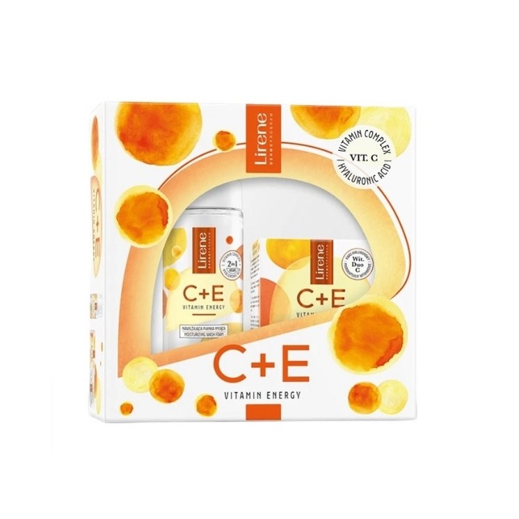 Lirene Zestaw C+E nawilżajaca pianka myjąca 150 ml + odżywczy krem do twarzy 50 ml