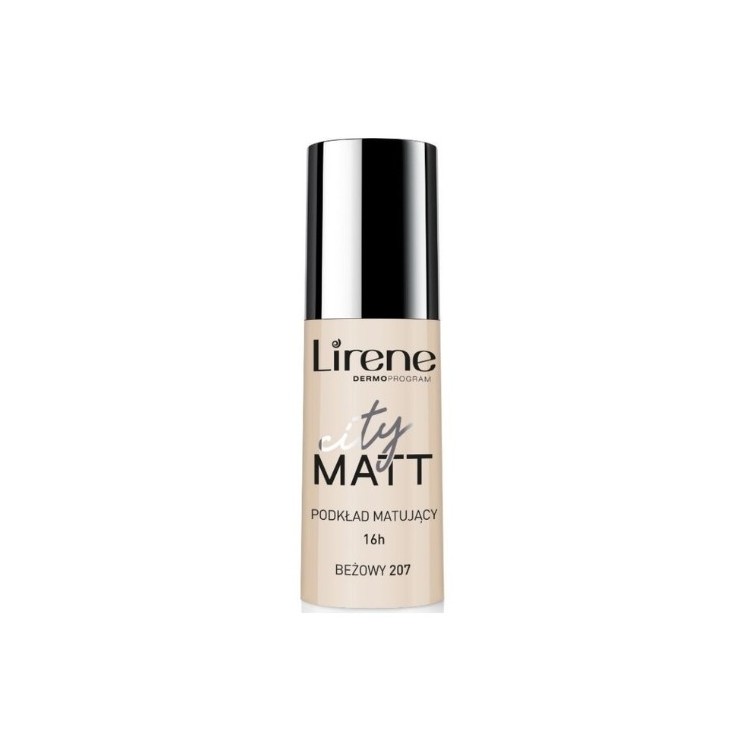 Lirene City Matt Mattierendes und glättendes Gesichtsfluid /207/ Beige 30 ml