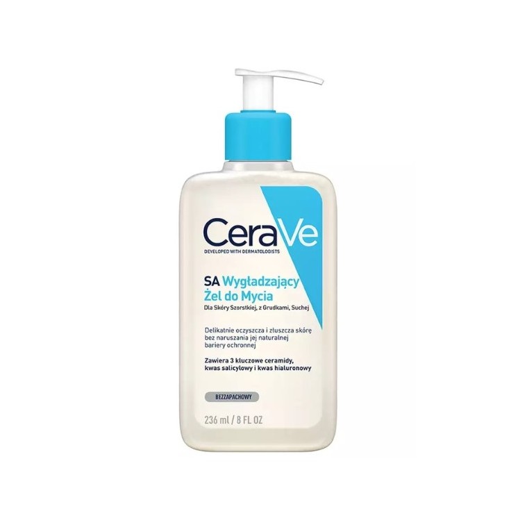 Cerave SA wygładzający Żel do mycia dla skóry szorskiej, z grudkami i suchej 236 ml