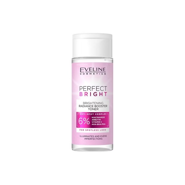 Eveline Perfect Bright rozjaśniający Tonik do twarzy wzmacniający blask 150 ml