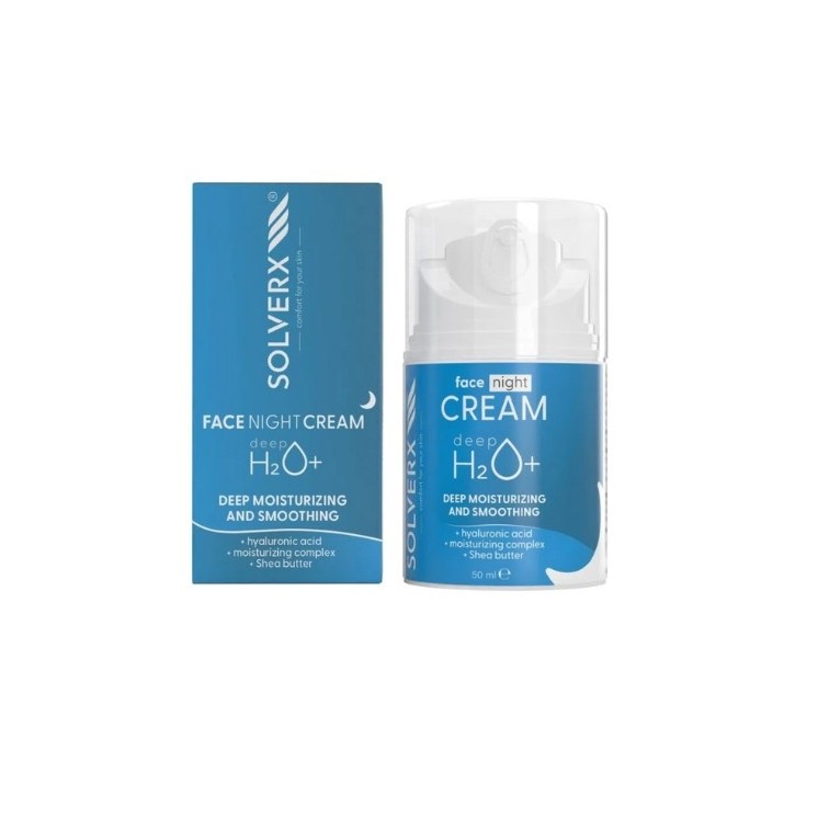 Solverx Deep H2O+ nawilżający Krem do twarzy na noc 50 ml