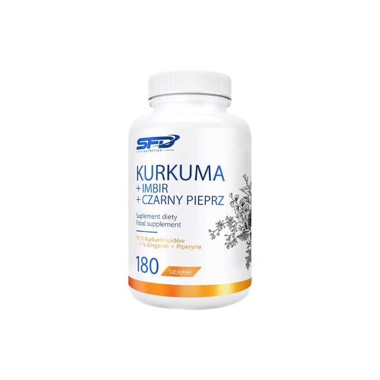 SFD Kurkuma + Ingwer + Schwarzer Pfeffer 180 Tabletten