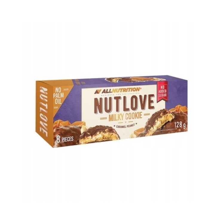 AllNutrition NutLove Milky Cookie Kekse mit Karamell und Erdnüssen 128 g