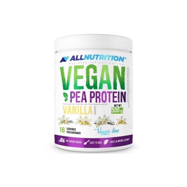 AllNutrition Vegan Pea Protein Vanilla Supplement на основі концентрату білого ego Ваніль 500 г