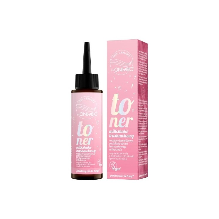 OnlyBio Hair in Balance Toner do włosów Truskawkowy Milkshake 100 ml