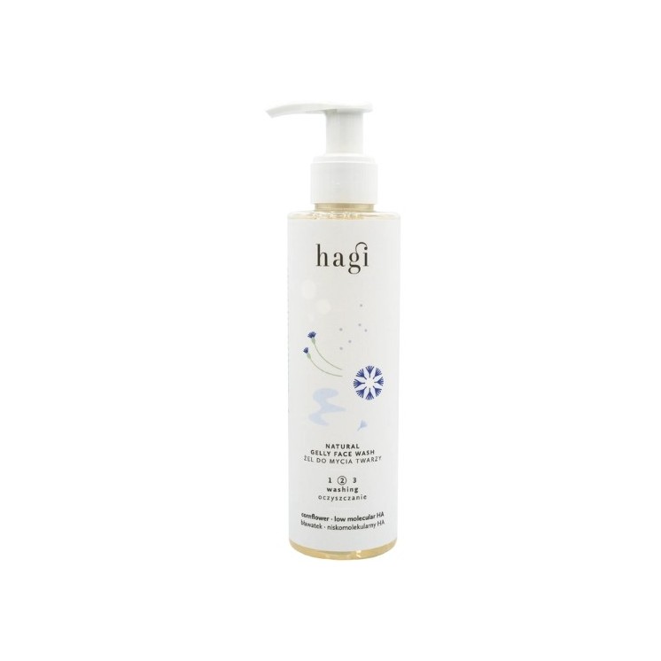 Hagi naturalny kremowy Żel do mycia twarzy Bławatek i Olej migdałowy 200 ml
