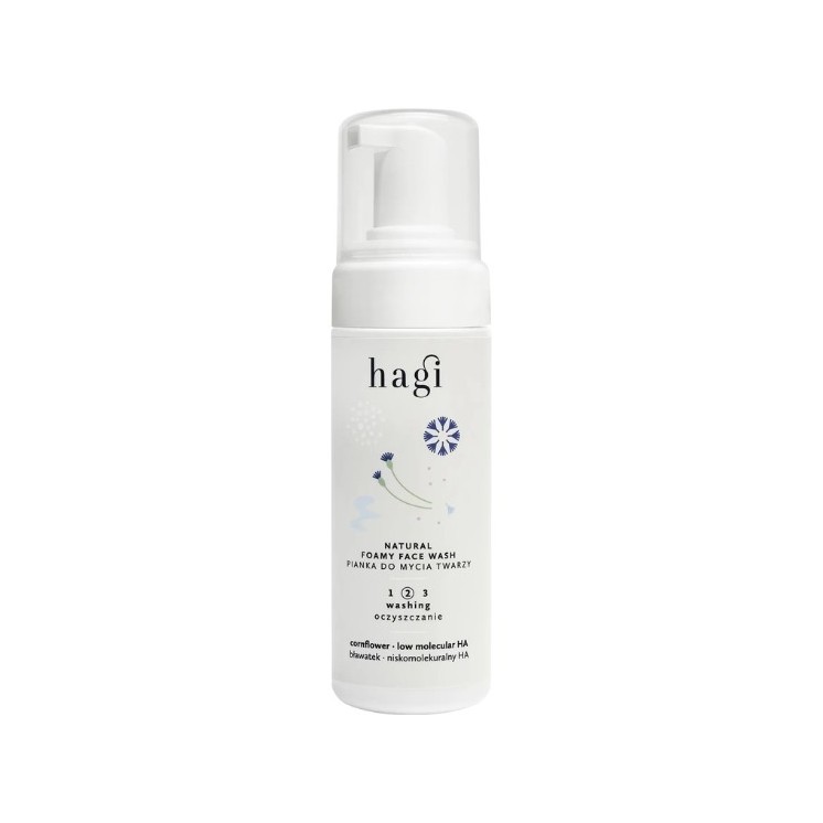 Hagi naturalna Pianka do mycia twarzy Bławatek 150 ml