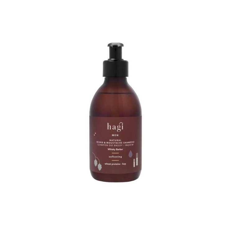 Hagi Men naturalny Szampon do brody i wąsów Whisky Barber 300 ml