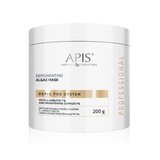Apis Depiq Pro System Depigmentierende Algen-Gesichtsmaske mit Alpha-Arbutin 1% und Aufhellungskomplex 1 % 200 g