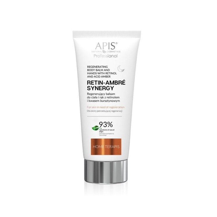 Apis Retin-Ambre Synergy Home Terapis regenerujący Balsam do ciała i rąk z retinolem i kwasem bursztynowym na noc 200 ml