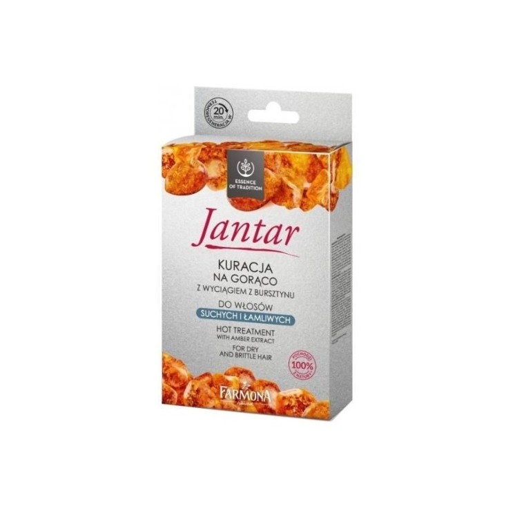Farmona Jantar Kuracja na gorąco do włosów suchych i łamliwych 20ml+20ml+10ml