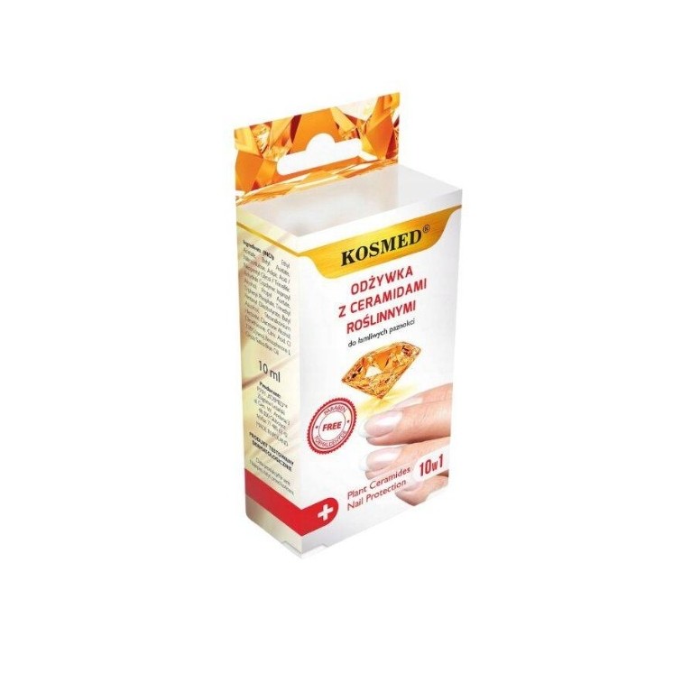 Kosmed Odżywka do paznokci z Ceramidami roślinnymi 10w1 10 ml