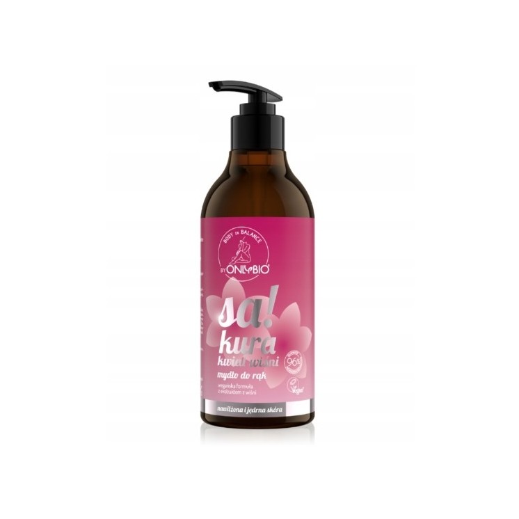ONLYBIO Body in Balance Mydło do rąk Sakura Kwiat wiśni 400 ml