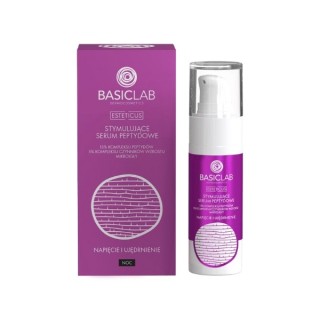 BasicLab Esteticus stimulierendes Peptid-Serum für das Gesicht bei Nacht 15% Peptidkomplex 30 ml